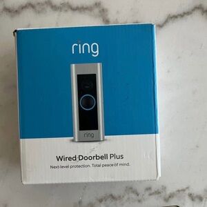 Ring Wired Doorbell Plus in Blue and White